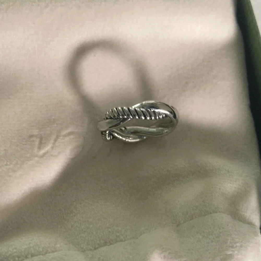 Revlon Silver-Tone Braided Ring with Branded Gift Pouch